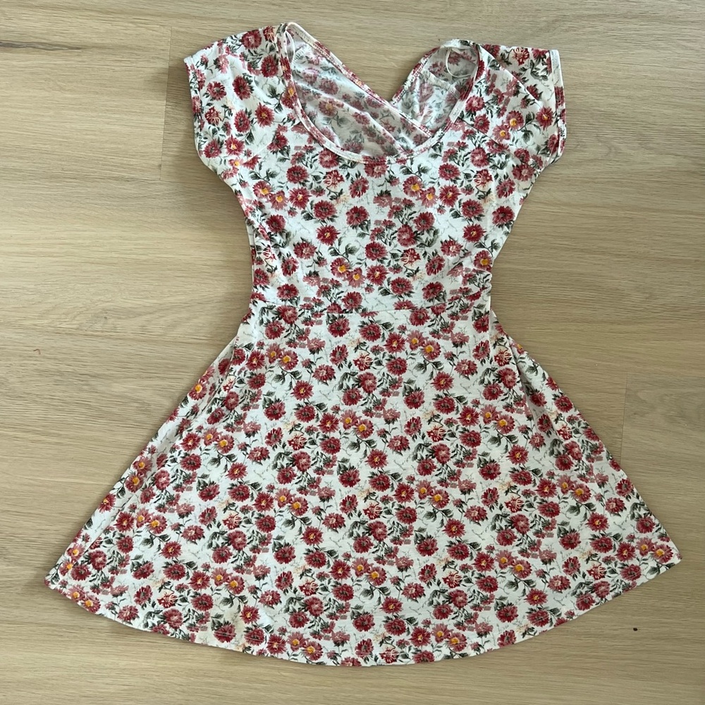 Pink Floral En Crème Dress